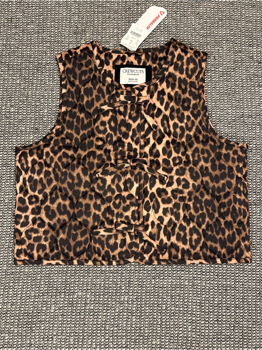 🆕 J. Crew Crewcuts Leopard Print Vest with Primaloft
